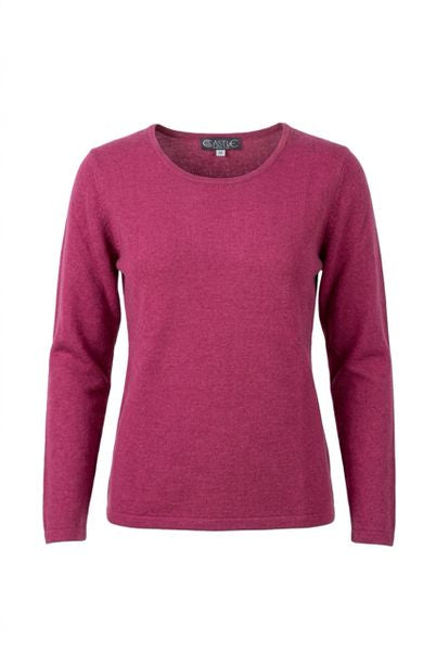 CASTLE FINE KNIT WOOL CASHMERE CB014-BERRY