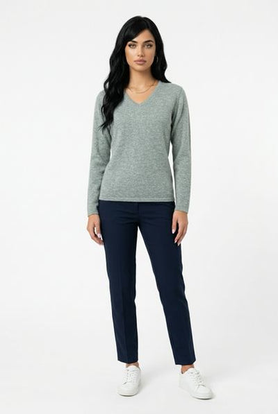 CASTLE FINE KNIT WOOL CASHMERE CB007-EGG SHELL