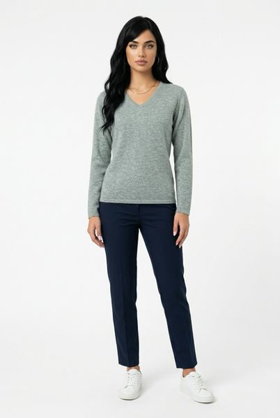 CASTLE FINE KNIT WOOL CASHMERE CB007-EGG SHELL