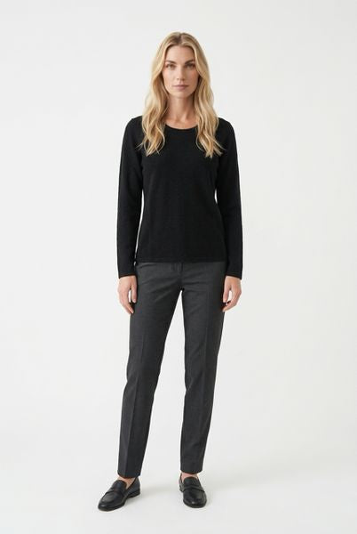 CASTLE FINE KNIT WOOL CASHMERE CB014-BLACK