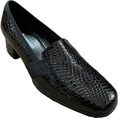 LILY BLACK CROCODILE 6501-BLACK