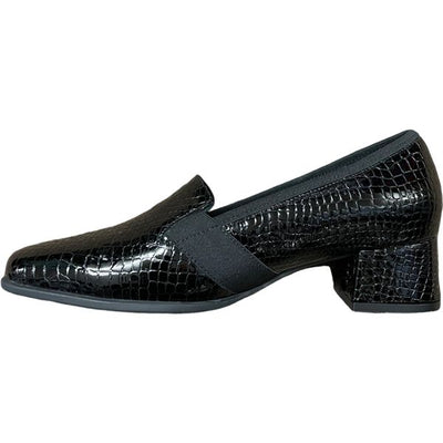 LILY BLACK CROCODILE 6501-BLACK