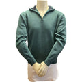 KESSLER PAUL 1/2 ZIP MERINO WOOL MIX -GREEN