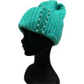 KNITTED HAT PEARL DETAIL 3117