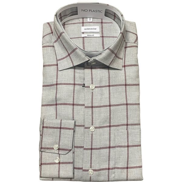 SEIDENSTICKER GREY WITH LARGE WINE CHECK 845495