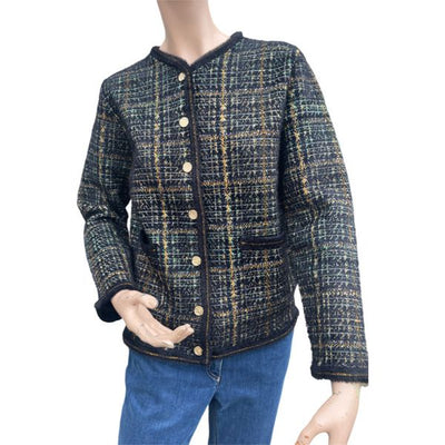BUTTON LUMBER JACKET DESIGN DM184-BLACK