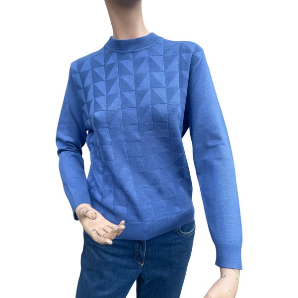 CASTLE TURTLE NECK SV372 VISCOSE-MID BLUE