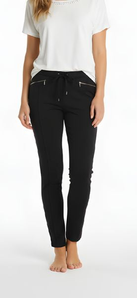 RABE ELASTIC WAIST JERSEY TROUSER 56-111454-BLACK