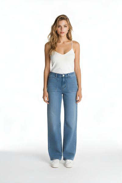 SOQUESTO LOOSE FIT DENIM JEAN 6300-505851-L DENIM REG