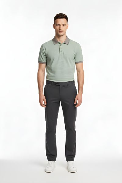 POLO SHIRT WAFFLE 161-55376-GREEN