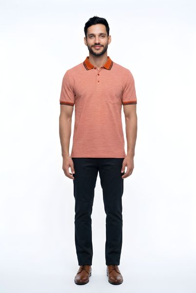DRIFTERS POLO SHIRT WITH POCKET 55357-BRICK