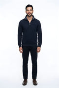 KESSLER 1/4 ZIP CHC31F369-NAVY
