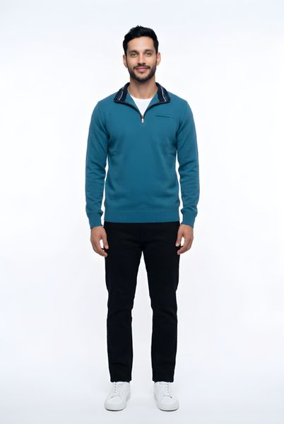 KESSLER 1/4 ZIP CHC31F369-PETROL