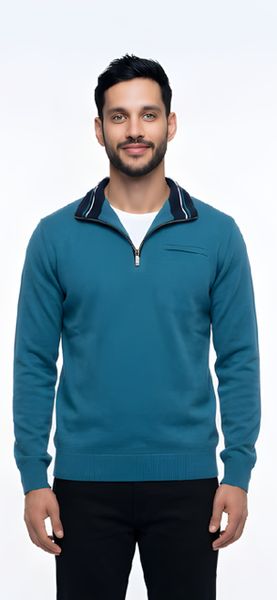 KESSLER 1/4 ZIP CHC31F369-PETROL