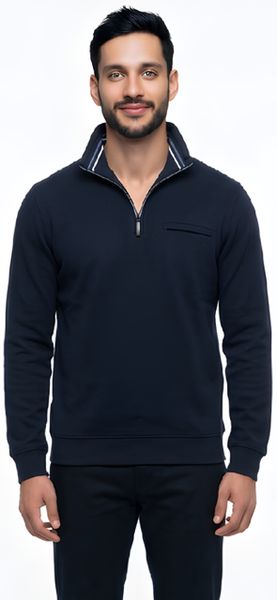 KESSLER 1/4 ZIP CHC31F369-NAVY
