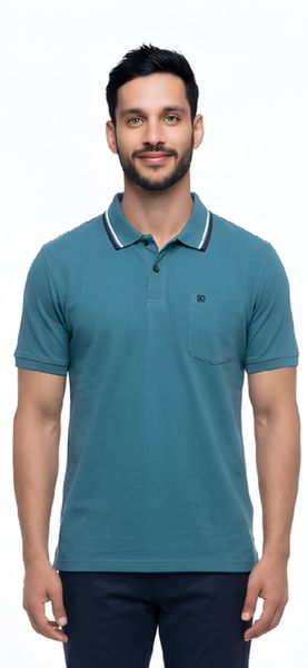 KESSLER PLAIN POLO WITH POCKET 301SS POLO-PETROL