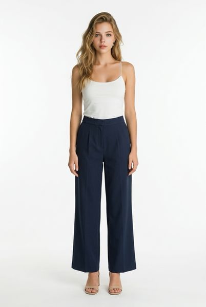 S'QUESTO WIDE LEG TROUSERS 6321-505841-NAVY