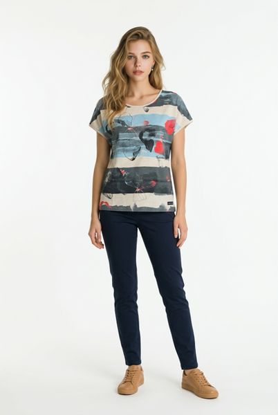 S'QUESTO PRINTED T-SHIRT S/S 6180-505700-MULTI  COLOR