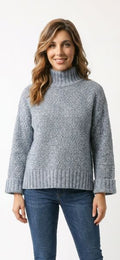 DEERPARK LADIES WOOL JUMPER SC32-CORNFLOWER