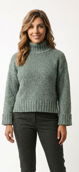 DEERPARK LADIES WOOL JUMPER SC32-PISTACHIO