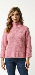 DEERPARK LADIES WOOL JUMPER SC32-COTTON CANDY