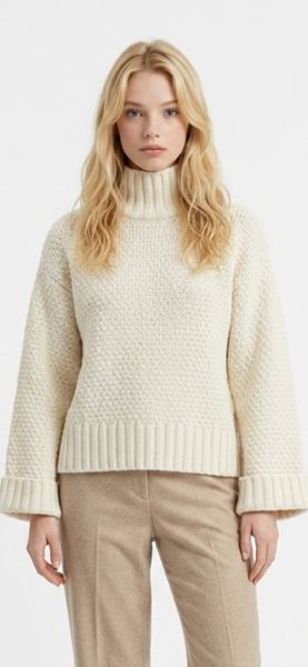 DEERPARK BASKET COMFORT CREW CUFFED SC32-IVORY