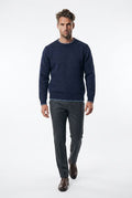 DEERPARK DONEGAL SOFT JERSEY CREW FW25SC1-MIDNIGHT