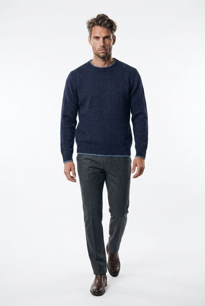 DEERPARK DONEGAL SOFT JERSEY CREW FW25SC1-MIDNIGHT
