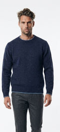 DEERPARK DONEGAL SOFT JERSEY CREW FW25SC1-MIDNIGHT
