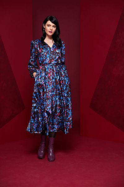 kate cooper red dress Kate Cooper Red Print Tie Dye Dress KCS25160