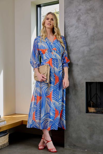 GEOMETRICAL PRINT MAXI  KCS25161