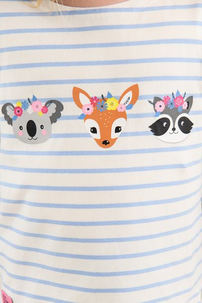 LIGHTHOUSE GIRLS CAUSEWAY L/S TOP CUTE ANIMALS