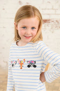 LIGHTHOUSE GIRLS CAUSEWAY L/S TOP CUTE ANIMALS