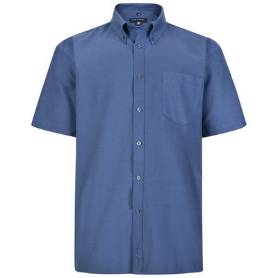 KAM OXFORD SHIRT S/S KBS 663A-NAVY BIG MAN