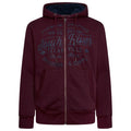 KAM SHERPA LINED ZIP THROUGH HOODY KBS 7087-BURGANDY BIG MAN