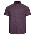KAM GEOMETRIC SHIRT S/S KBS 6360-WINE BIG MAN