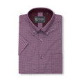 KAM GEOMETRIC SHIRT S/S KBS 6360-WINE BIG MAN