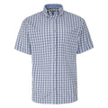 KAM CHECK SHIRT S/S KBS 6287-BLUE BIG MAN