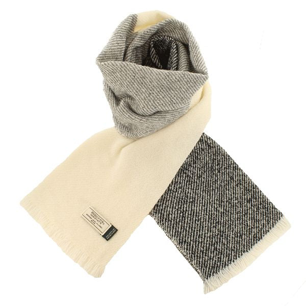 MUCROS WEAVERS MERINO MOOSE SCARF-BLACK