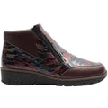 SOFTMODE OAKLAND TWIN ZIP CROC FLAT 6643    2E-WINE