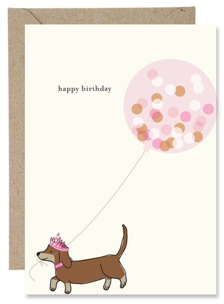 HAPPY BIRTHDAY DACHSHUND P150