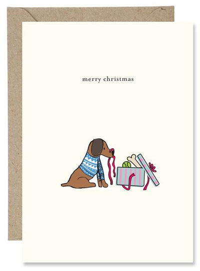 CHRISTMAS DOG & PRESENT P199