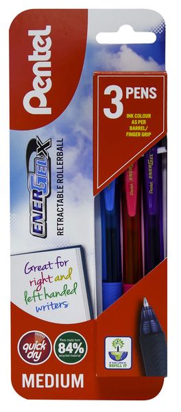 3 PK ROLLERBALL GEL PENS P551073-PSV