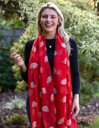 ROBIN SCARF-RED
