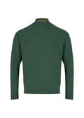 KESSLER PAUL 1/2 ZIP MERINO WOOL MIX -GREEN