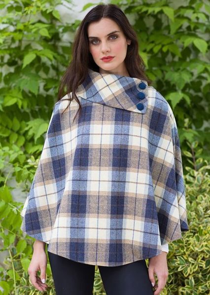 MUCROS WEAVERS PONCHO-BISCUIT