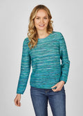 RABE ROUND NECK JUMPER 51-123608-TURQUOISE