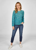 RABE ROUND NECK JUMPER 51-123608-TURQUOISE