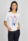 WHITE T-SHIRT WITH DESIGN 52-222301