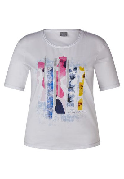 WHITE T-SHIRT WITH DESIGN 52-222301